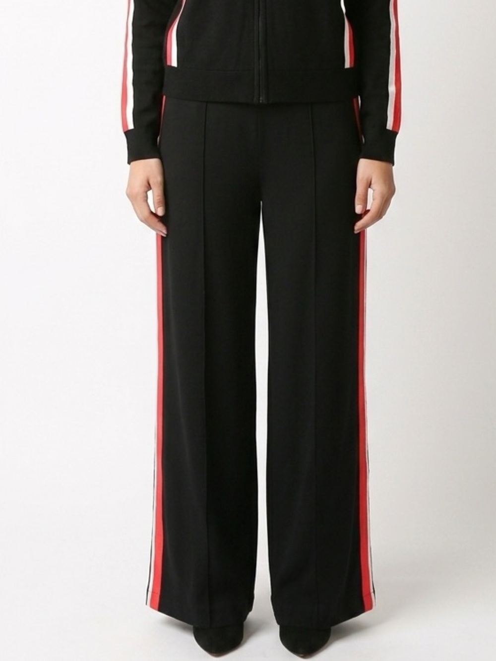 SUGAR + LIPS | Wide Leg High Rise Pants Navy Blue, Red, White Women’s Size M